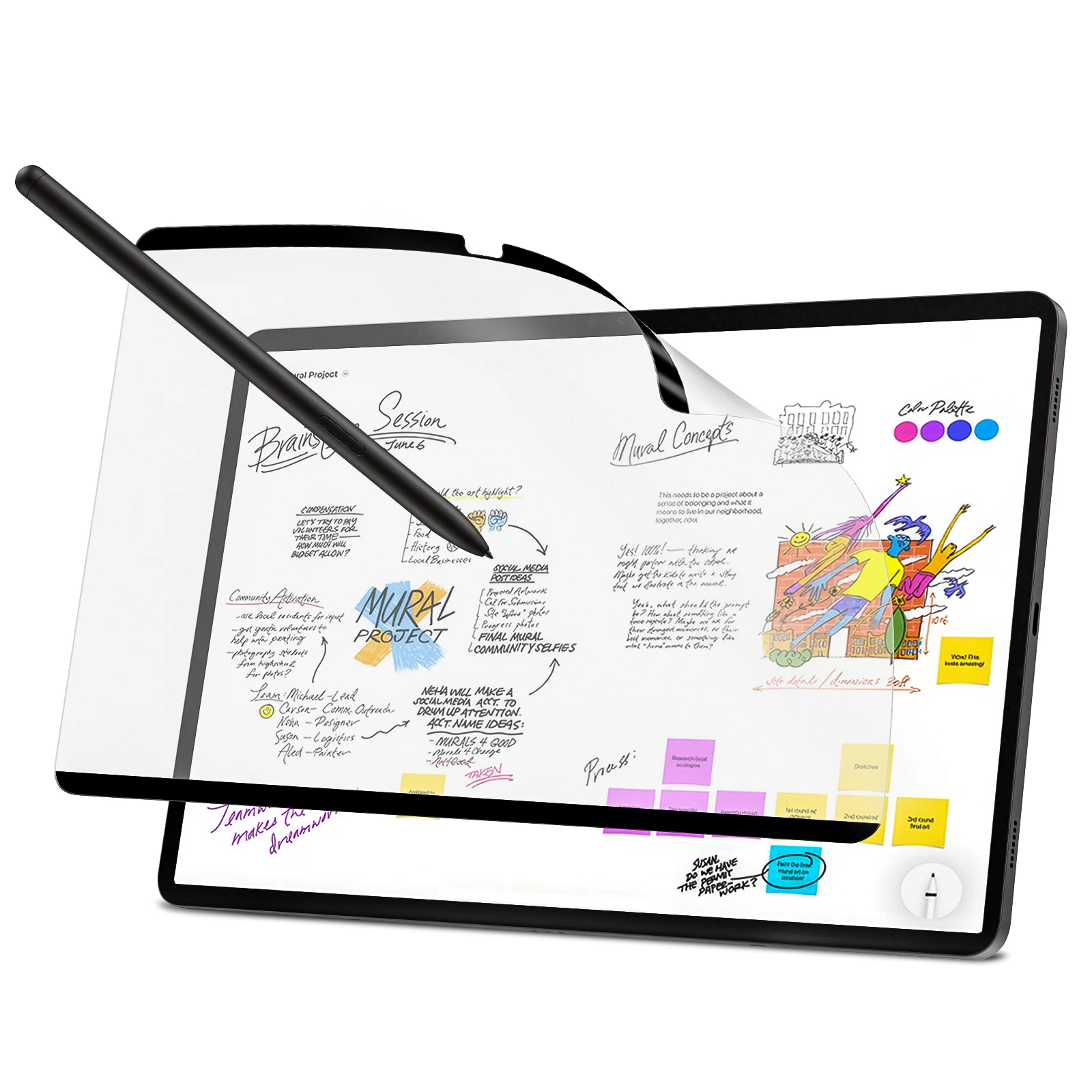 

Магнитная защитная пленка для экрана Samsung Galaxy Tab S10 Plus/S9 FE Plus 5G/Tab S9 Plus/Tab S7 FE 5G/Tab S8 Plus 2022