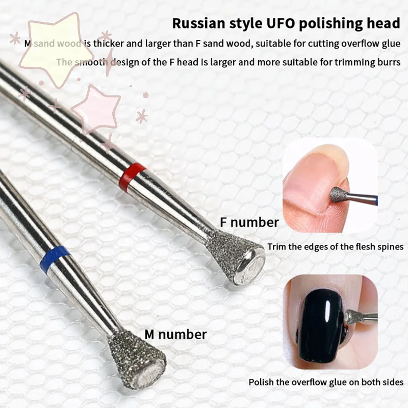 1 pièces diamant fraise chauve foret à ongles pour manucure pédicure perceuse électrique lime à ongles Bits outil de dissolvant de cuticules
