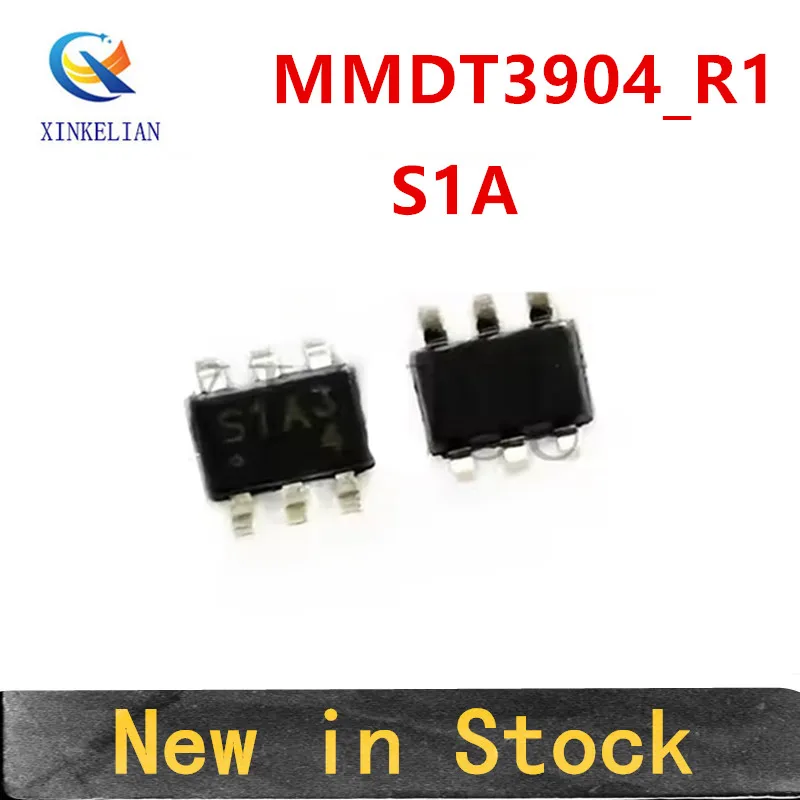 10PCS  MMDT3904_R1_00001 SOT363, silkscreened “S1A”, MMDT3904 transistor, brand new and genuine