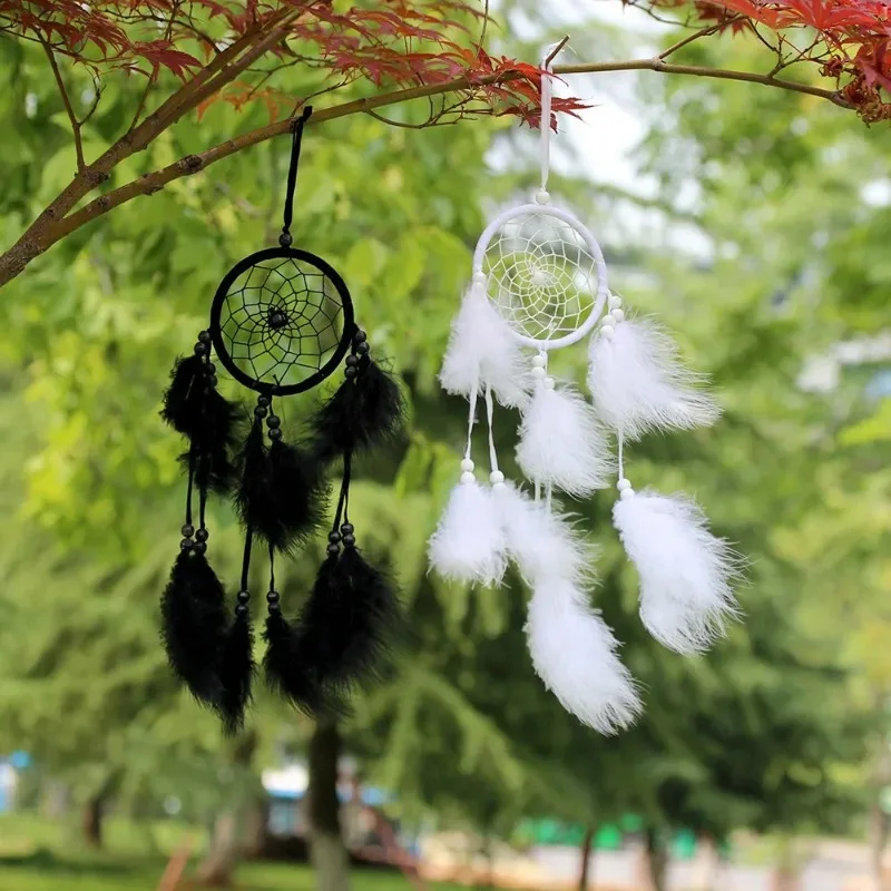 Handmade Feather Dream Catchers Wall Hanging Art Room Car Decor Hunter Substance Dreamcatcher Ornament Gifts To Friends