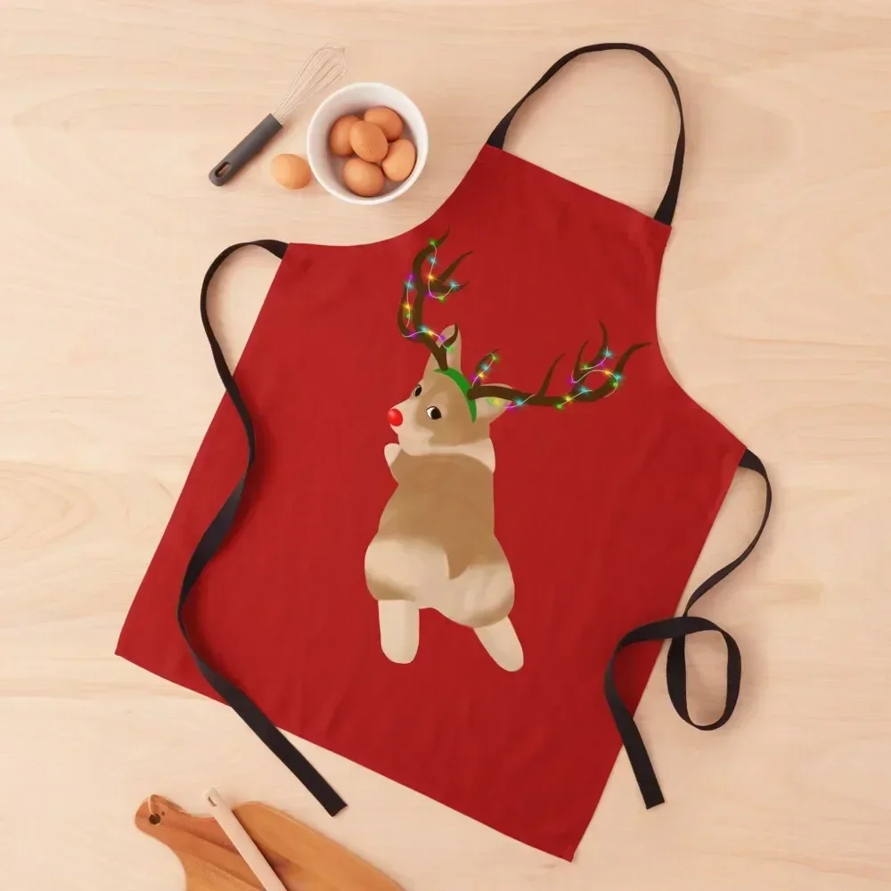 

Cute Corgi: Holiday Addition Apron waterproof for women for kitchen useful work gowns for women cleaning Home Supplies Apron