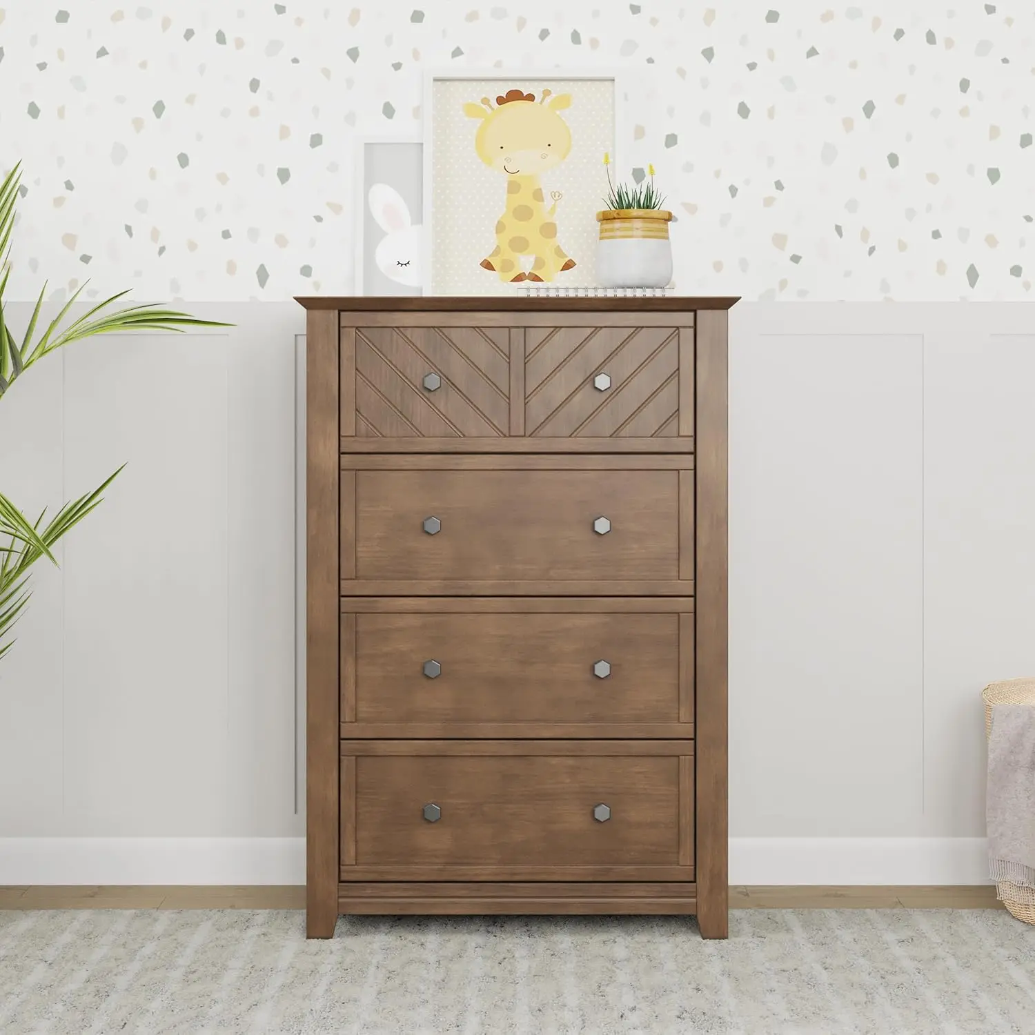 Child Craft Atwood 4-Drawer Dresser For Nursery Or Bedroom, Plenty Of Storage, Anti-Tip Kit Included To Prevent Tipping,