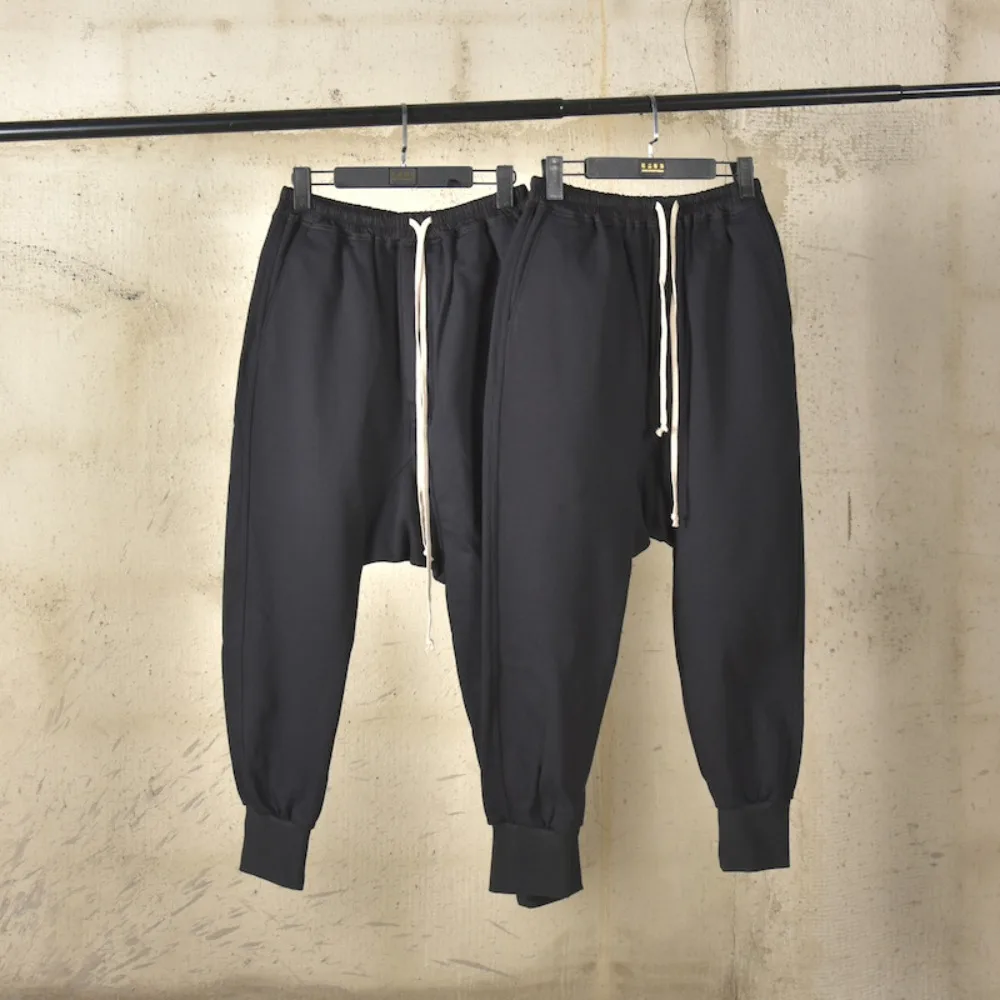 High Street Dark RO Pants Men's New Style Leg Binding Pants Men's Slim Fit Ins Small Foot Casual Pants Autumn and Winter