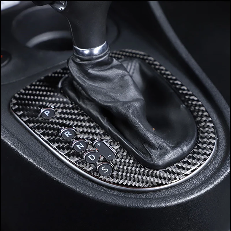 

For Seat Leon 2008-2012 Soft Carbon Fiber Central Control Gear Shift Indicator Panel Trim Cover Car Interior Decorative Stickers