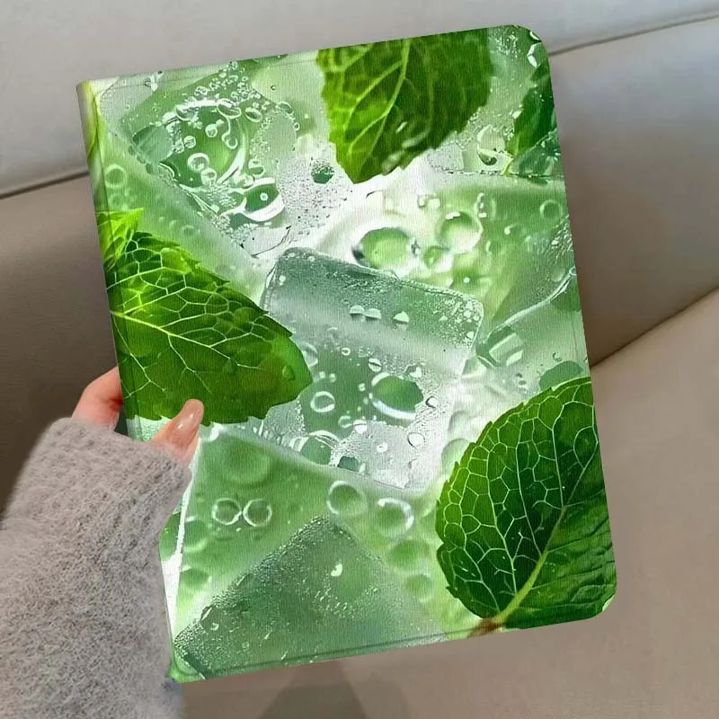 Mint Ice Cubes Soft For Samsung Galaxy Tab S11 S10 S9 S8 S7 S6 A9 A8 A11 Lite FE Plus Pen Tray Tablet Case