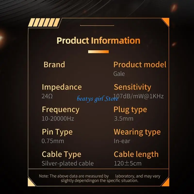 C7AB Immersive Gaming Earphones Extended Frequency Ranges 10-20000Hz Swappable Cable System Comfort Fit Wire Headphones