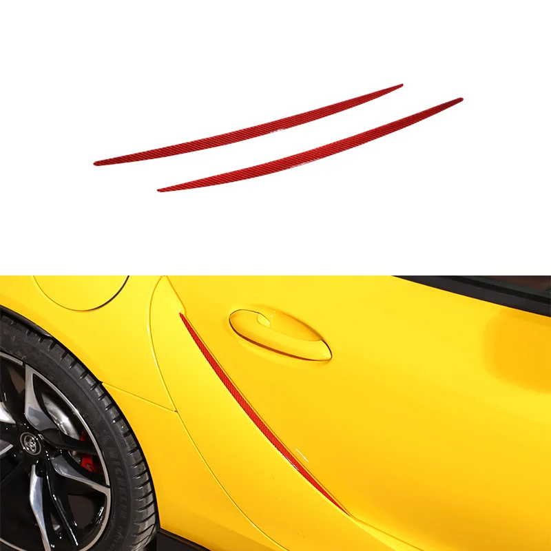 

Carbon Fiber Car Styling Car Door Trim For Toyota Supra A90 2019-2022 Decorative Sticker Exterior Tuning Accessories