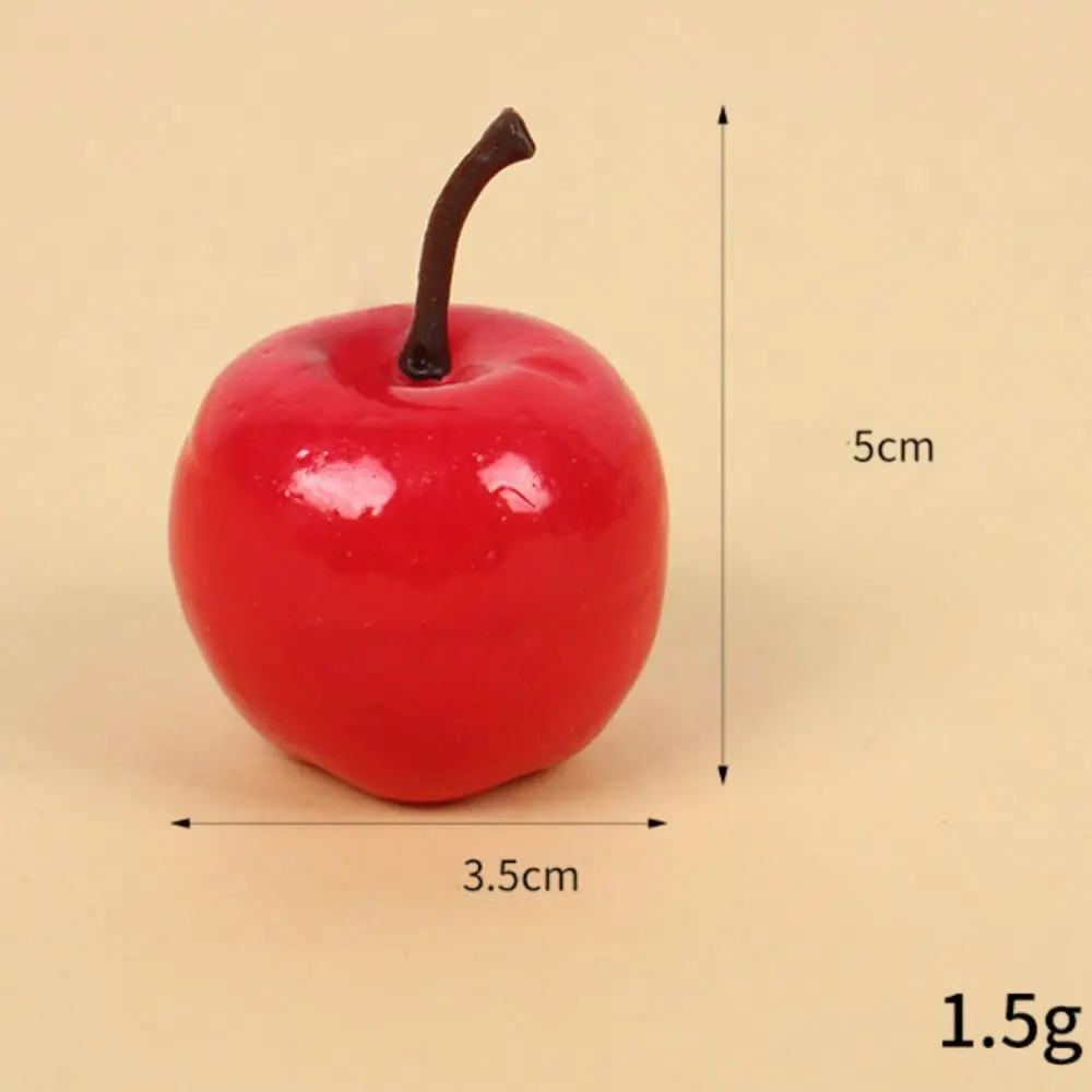 10pcs Lifelike Mini Simulation Food Model Pear Chili Artificial Fruits and Vegetables Model Pomegranate Peach