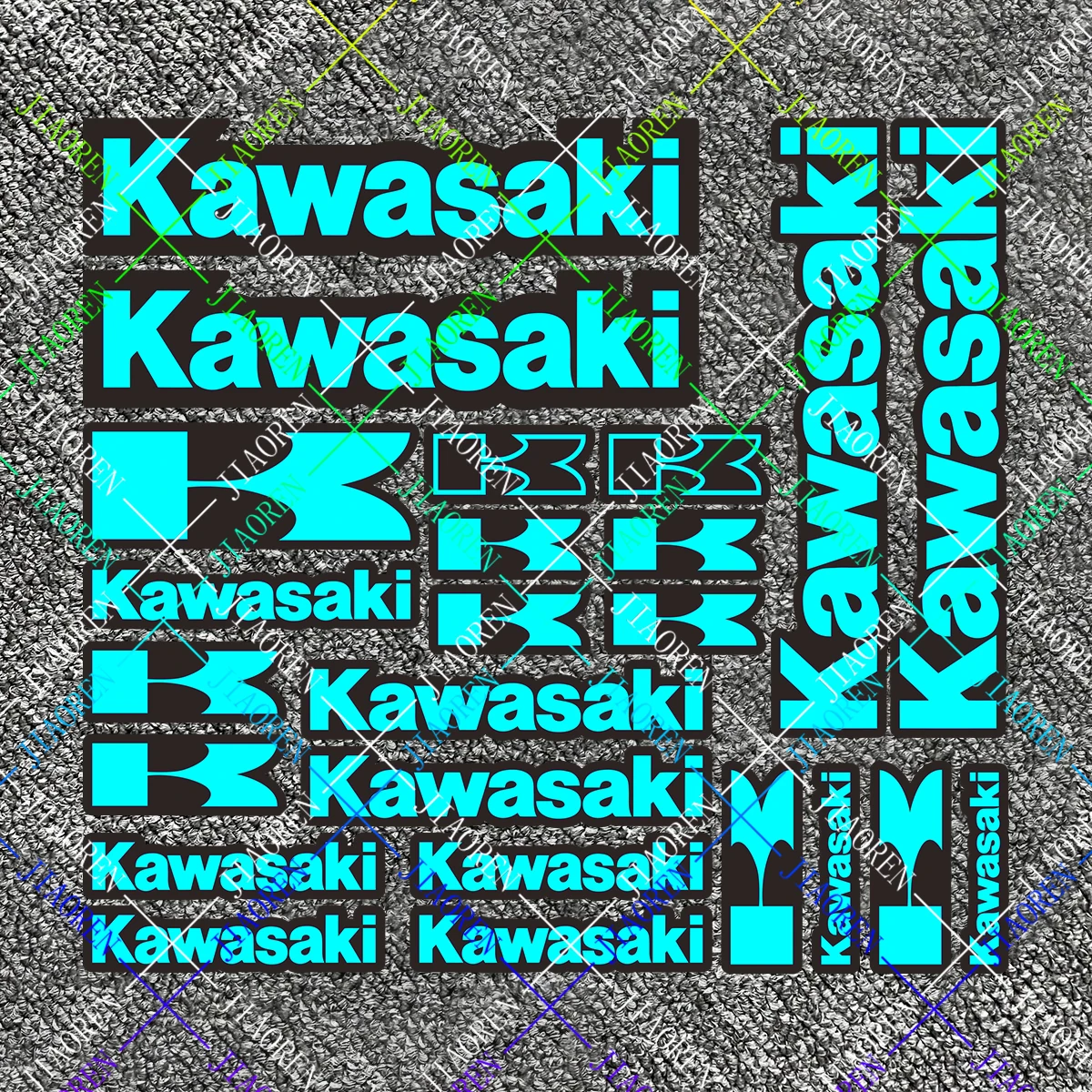 

Vinyl Kawasaki Sticker Christmas Motorcycle Helmet Decal Kit