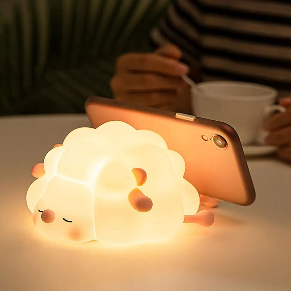 Sheep LED Lamp for Children, Iluminação do quarto, Casa, Bonito, Aniversário, Sono, Presente, Quarto, Decoração, Casa, Estudante, Acampamento, Z5H3