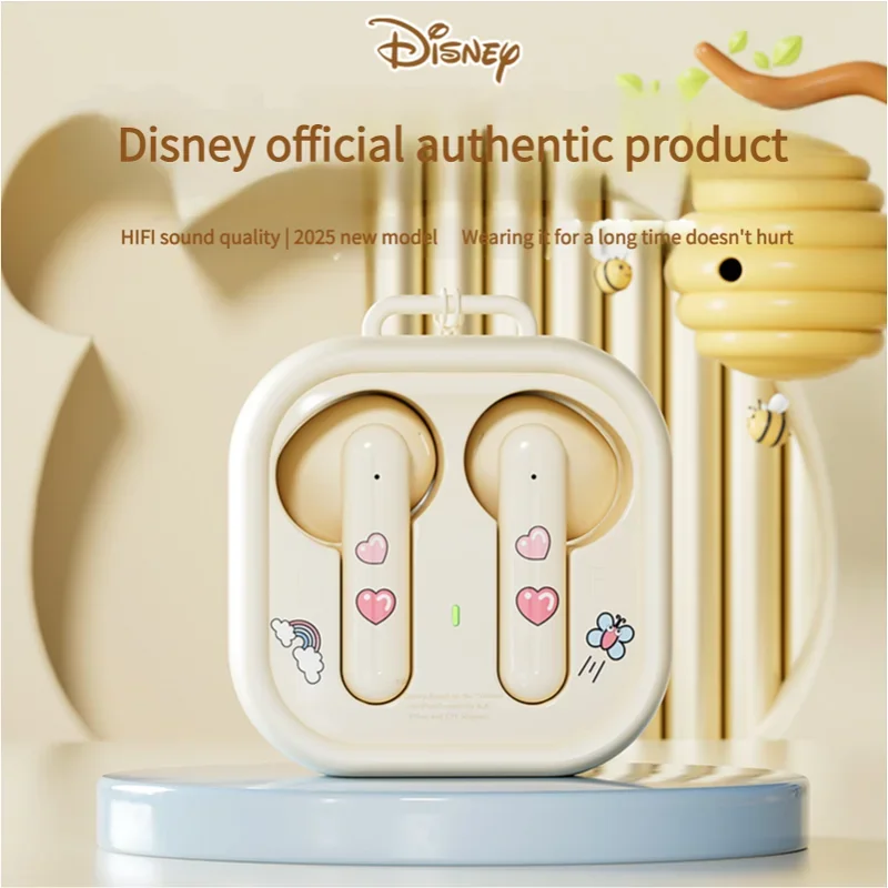 

Disney Stitch Semi in-ear Noise Canceling Earbuds Wireless Bluetooth 5.4 Cartoon USB-C Earphones with Silicone Protective Cover