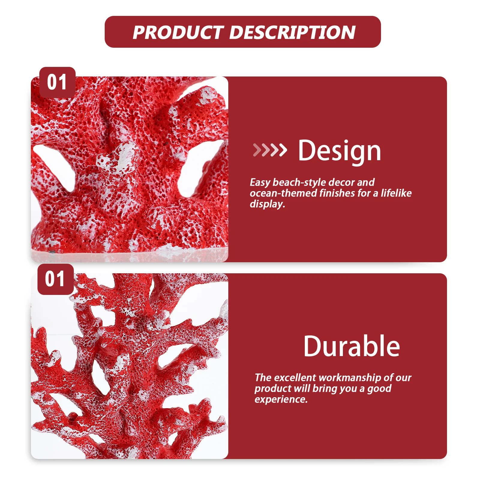 

Artificial Coral Plant Resin Realistic Fish Tank Decoration Aquarium Landscape Decor Lifelike Coral Ornament for Aquarium