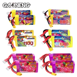 2Pcs GNB 2S 3S 4S 6S 8S 160C Rechargeable Lipo Battery 650/880/1100/1300/1400/1530/1630mAh for FPV Drone Airplane RC Parts Hobby