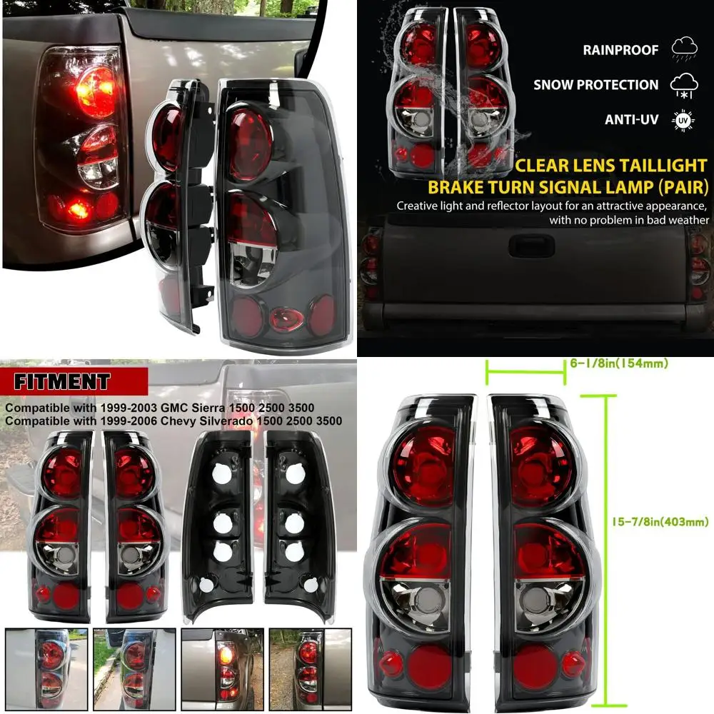 

Задние фонари с прозрачными линзами для Chevy Silverado 1500/2500 и GMC Sierra 1500/2500 1999-2007 годов, совместимые с классическими моделями