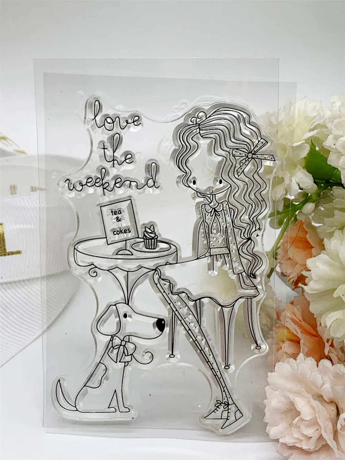 Transparent Clear Rubber Stamp Sheet Cling, DIY Scrapbooking, Cute Pattern, Photo Album, Paper Card Decor