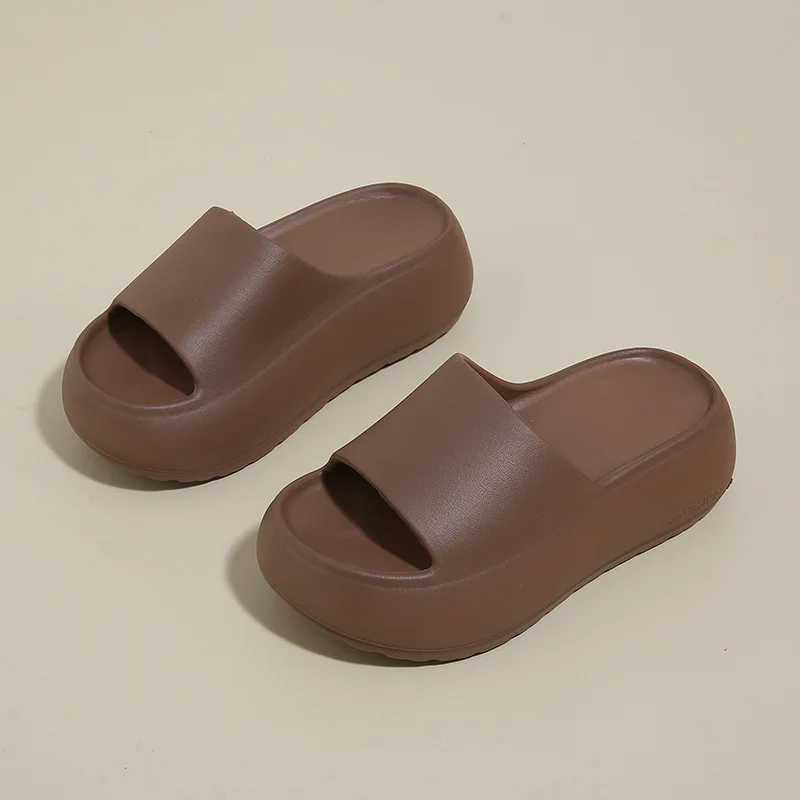 2026Unisex Bathroom Slippers Cloud Cushion Slides Summer Flat Sandals Thick Platform Shoes Man Indoor Non-Slip Couple Flip Flops view 6