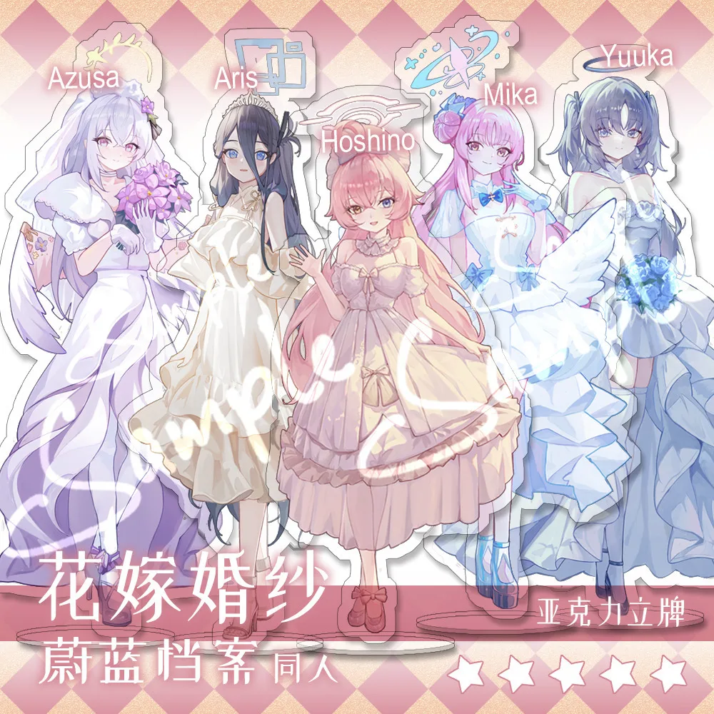 

Anime Blue Archive Tenndou U Misono Mika Shirasu Azusa Cosplay Acrylic Stand Pendant Laser Ticket Badge Girl Birthday Gift