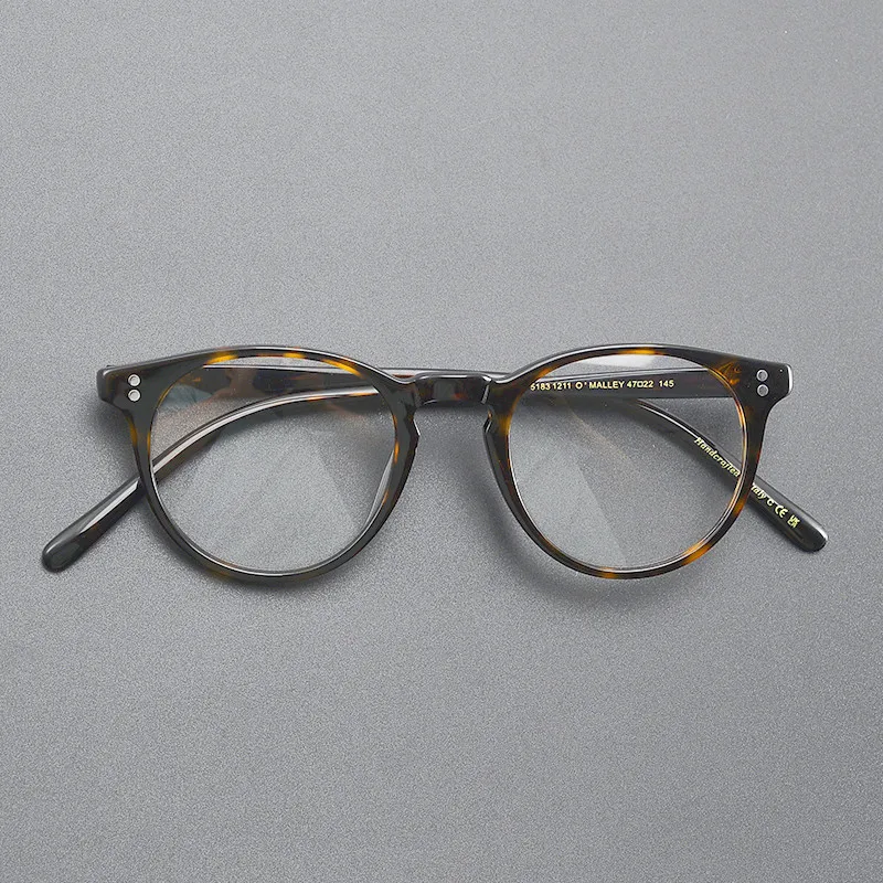 

Acetate ov5183 Retro glasses frame men's and women's turtle color myopia optical glasses Luxury brand makes prescription glasses