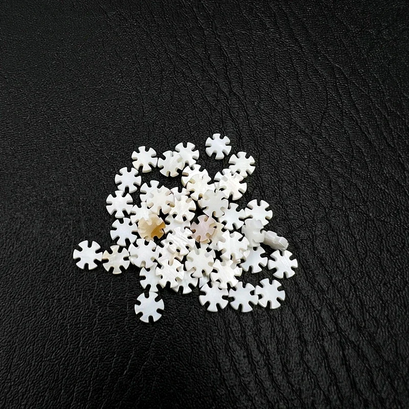 40Pcs fine guitar  white inlay pearl shell 6mm*1.8mm  blanks plum blossom style