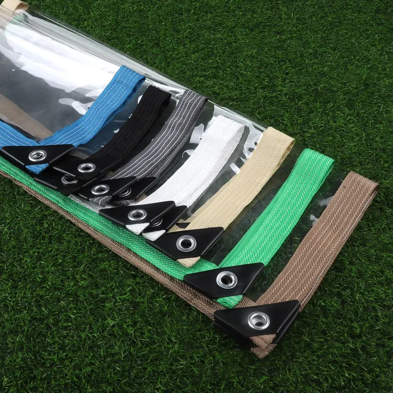 99.9% 0.35mm Transparent PVC Tarpaulin Cover Balcony Plants Windproof Waterproof Keep Warm Car Truck Rainproof Cloth Tarp Cover