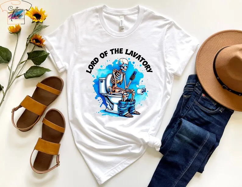 

esqueleto de inodoro, camiseta de moda para el día del padre, camiseta retro para hombres, camiseta personalizada para papá 2025