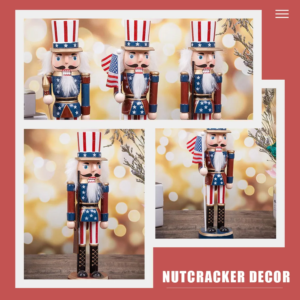 

2 Pcs Soldier Nutcracker Christmas Nutcrackers Holiday Decor Crafts Decorations Child