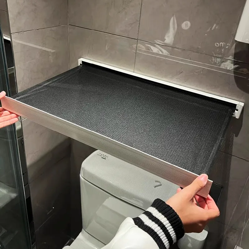 

Bathroom storage rack, sock drying rack, retractable folding bathroom towel rack, non perforated underwear shoe towel rack