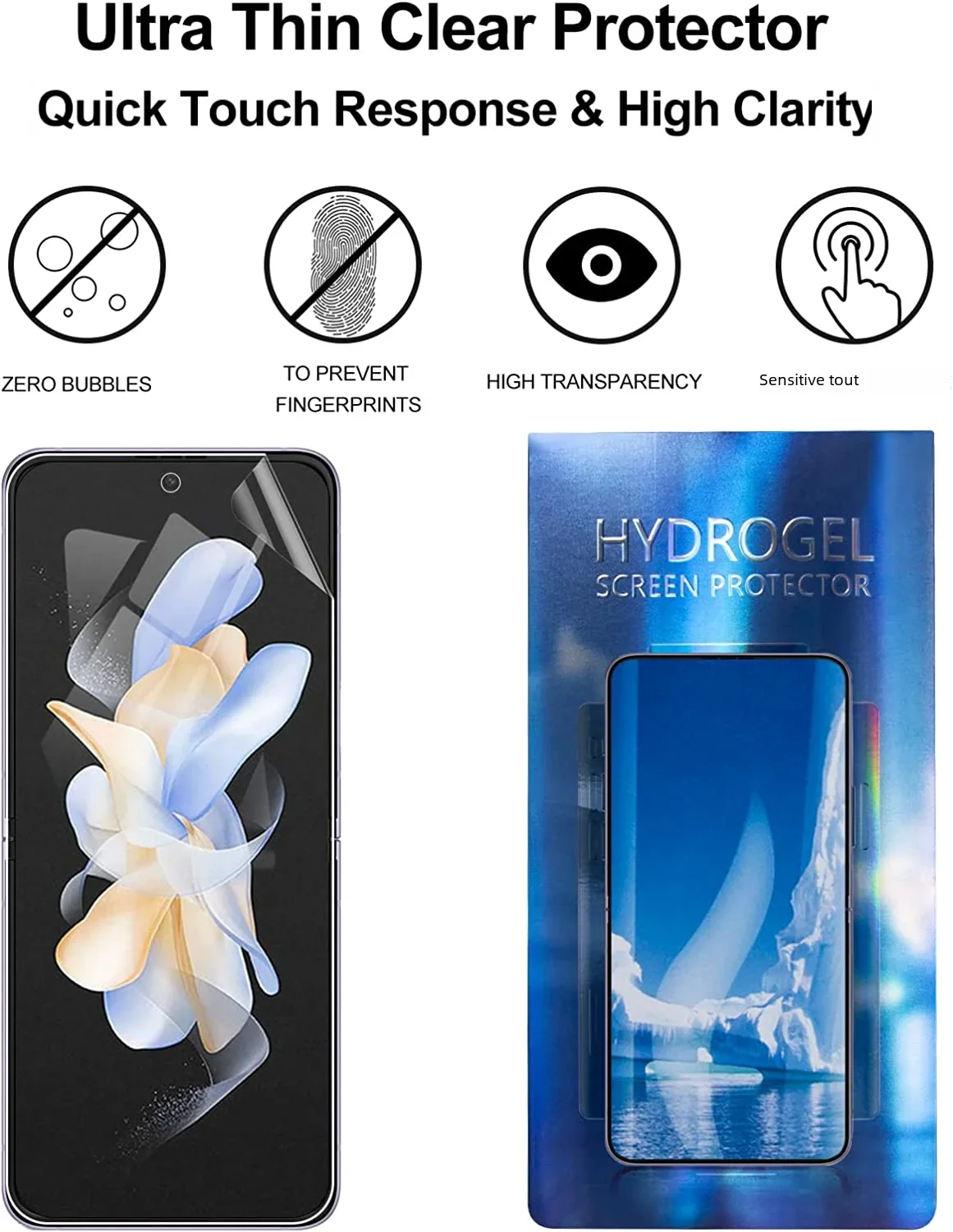 5 قطعة فيلم هيدروجيل لهاتف سامسونج جالاكسي Z Flip 4 5 واقي شاشة أمامي لهاتف جالاكسي Z Flip Flip4 Flip5 Film