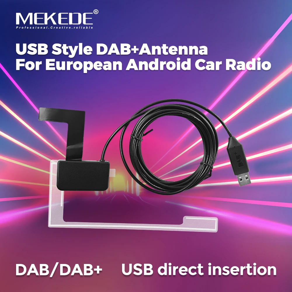 MEKEDE USB Style New Standard DAB+Antenna Receiver For European Android Car Radio Navigatation GPS support USB direct insertion