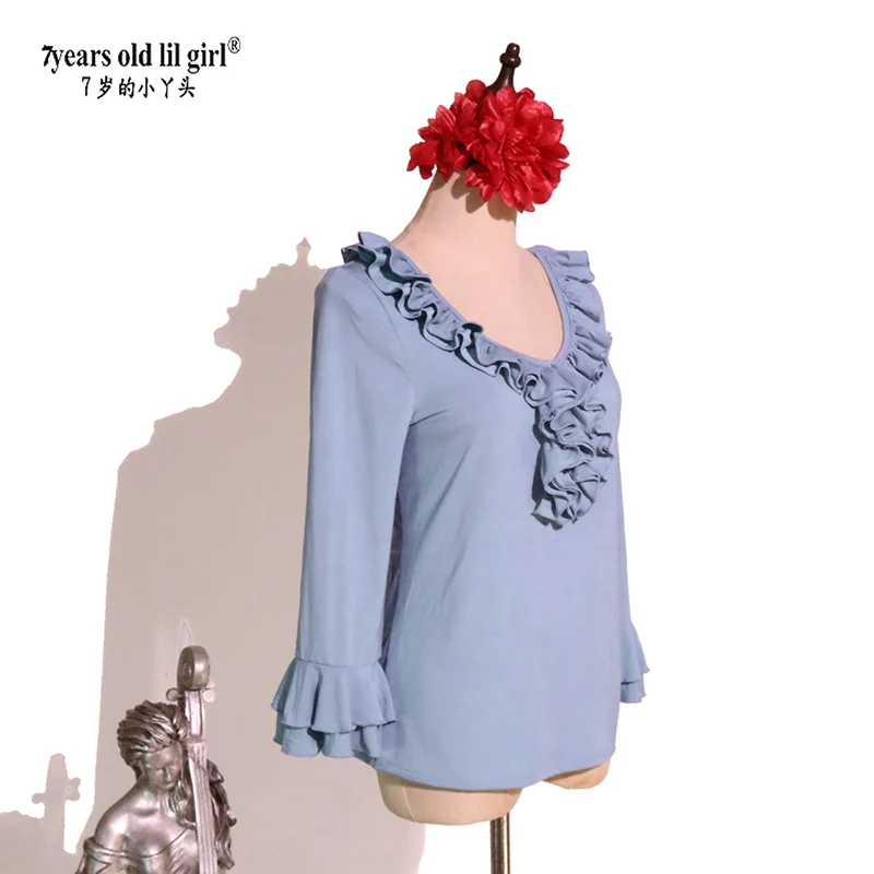 Damen Tanzoberteile Flamenco Top Kostüm Schlagärmel GLL11