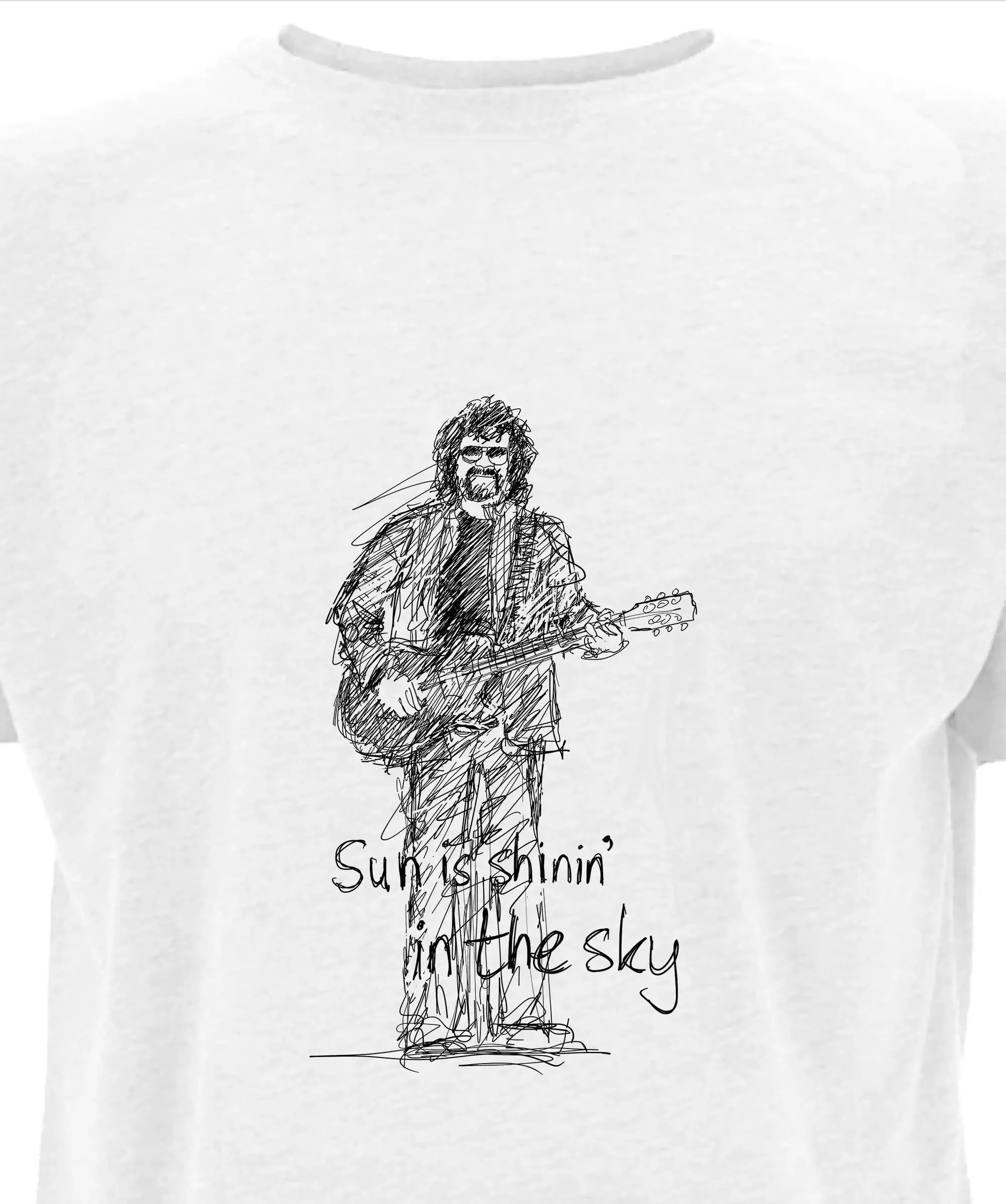 Jeff Lynne ELO Rock T Shirt Men s T Shirt Gifts for men Fairwear Approved Cotton Tee
