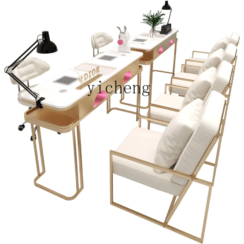 ZC Nail Table and Chair Suit Economical Single Double Multi-Functional Nail Table