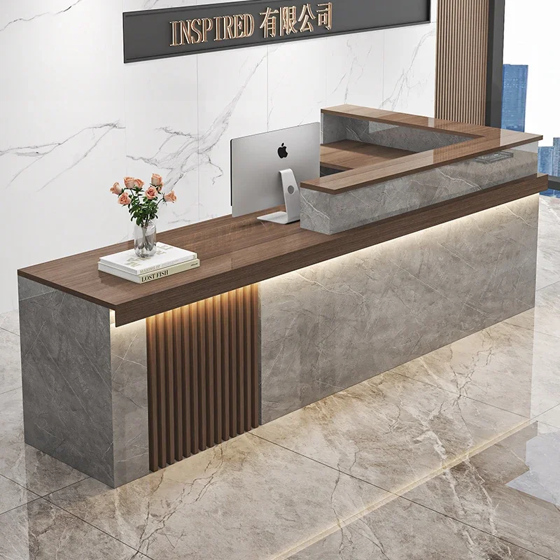 

Senior Glamour Reception Desks Simple Professional Commercial Unique Bar Counter Salon Classic Rezeption Commercial Furniture