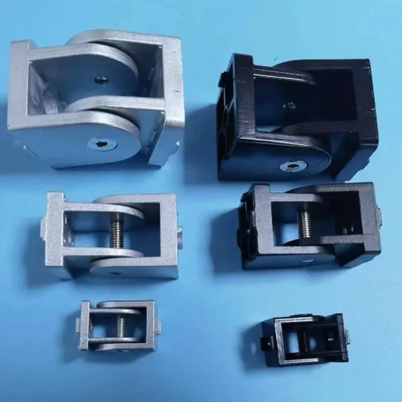 1pc 2020/3030/4040 Aluminum profile living hinge fittings Right angle  Flexible Pivot Joint connector