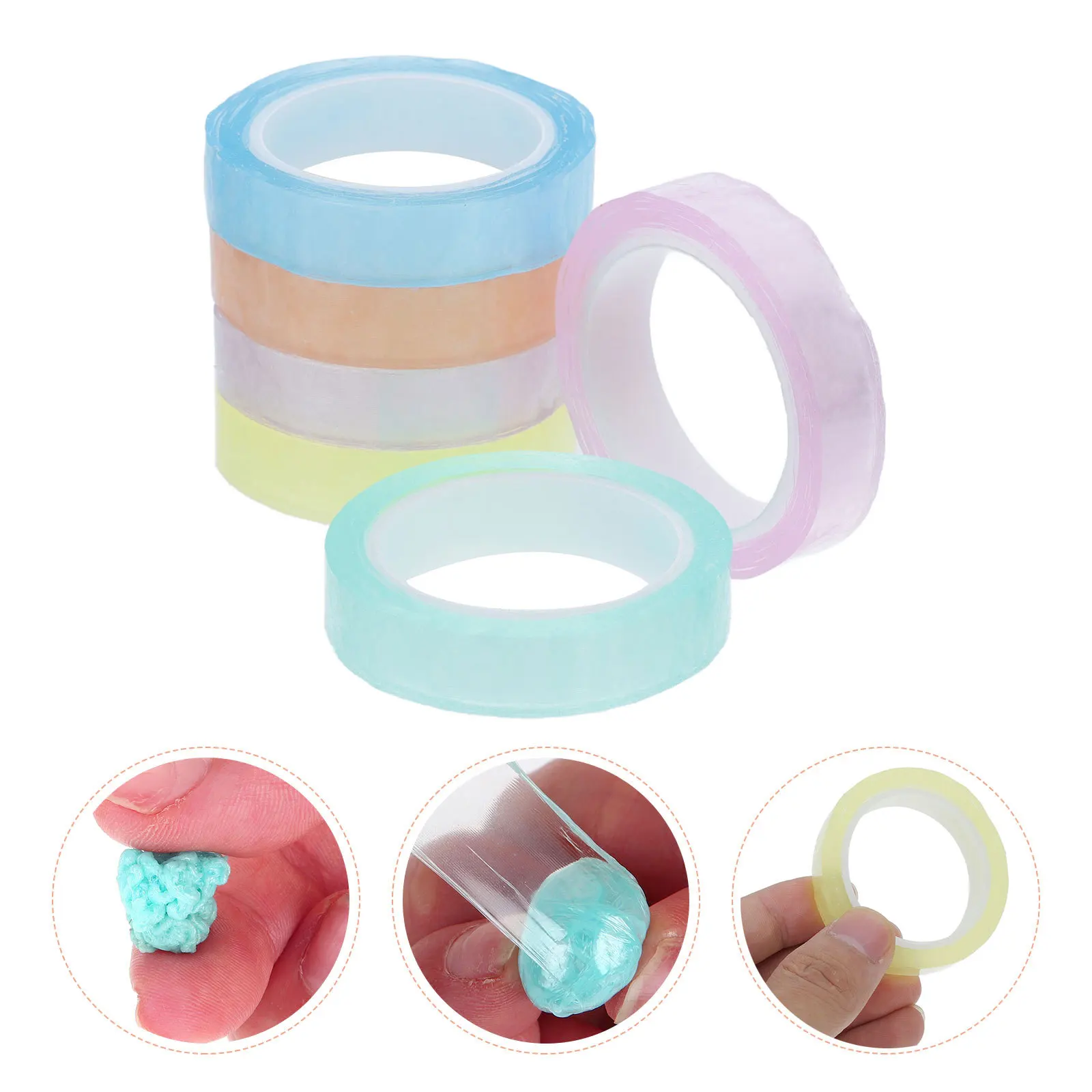 

6 Rolls Sticky Ball Rolling Tape Adhesive DIY Tapes for Decorative Use Floor Games Creative Crafting Mood Boosting Activity