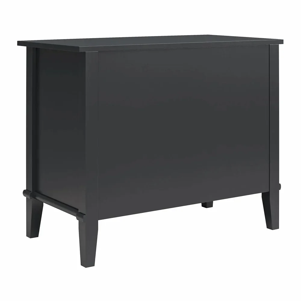 Eclectic Boho Nightstand and Bedside Accent Side Table with 2 Drawers