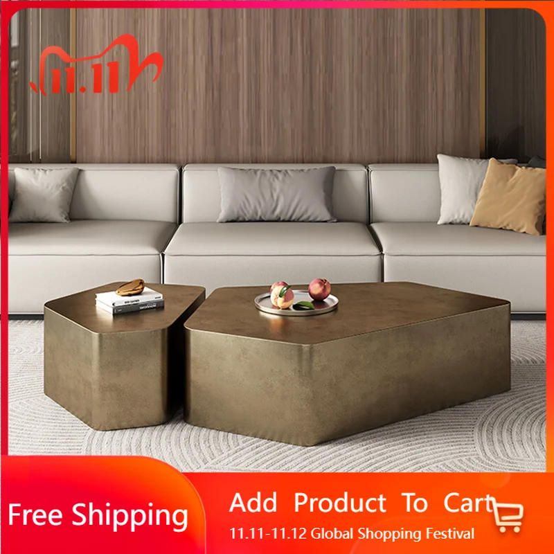 

Metal Industrial Coffee Table Modern Luxury Accessories Simple Coffee Table Unique Minimalist Meubles Entrance Hall Furniture