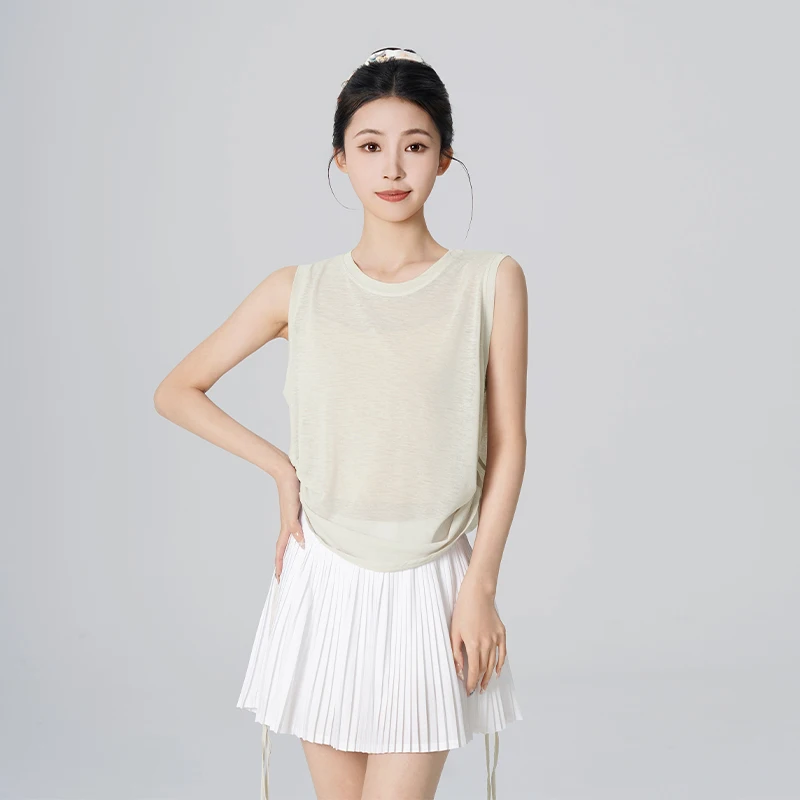 Woman Dance Tops Adult Sleeveless Ballet Training Tops Sports Vest Dance Basic Dance Halter Tops Camisole Tops