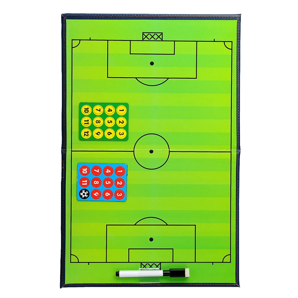 

Football Coaching 2 Section PVC Dry Erase Clipboard Reusable Tactical Football Dry Erase Board Whiteboard Lightweight Foldable