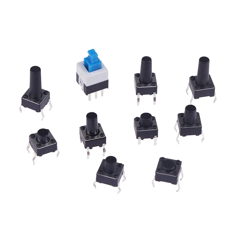 Boxed Tactile Push Button Switch Momentary Tactile Tact Mini Switch Kit 6*6 4.3-13MM 7*7mm Momentary Switch