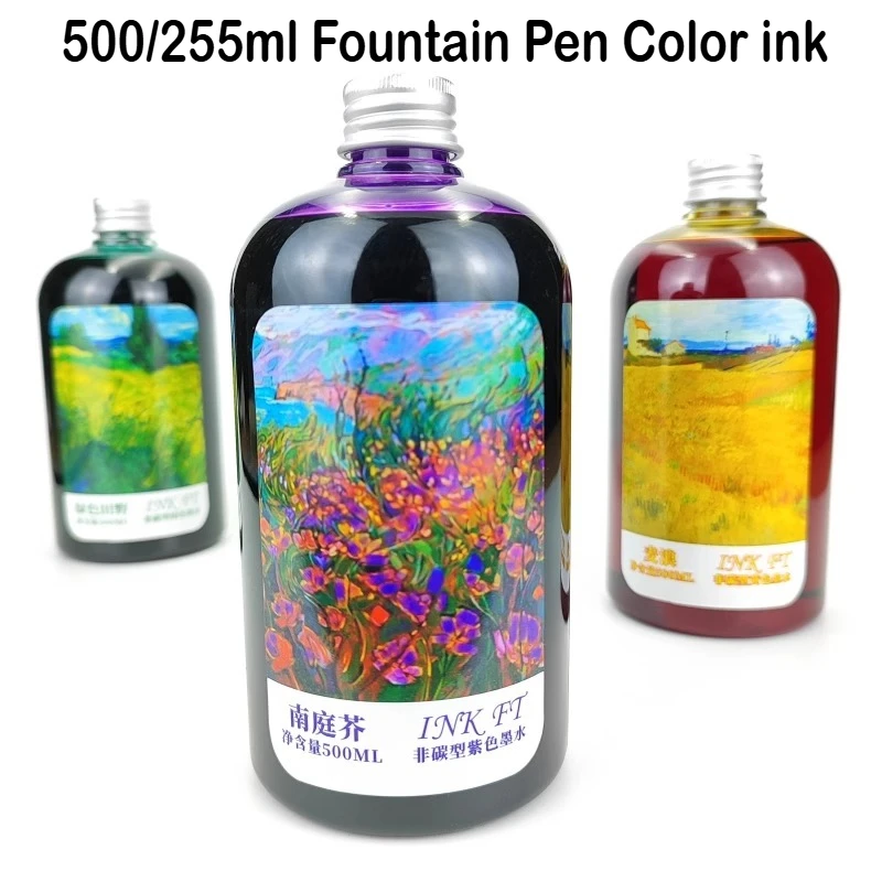 500ml/255/50ml 24 Colors Bottled Fountain Pen Ink Dip Pen Ink School Office Supplies Stationery For JINHAO HONGDIAN MAJOHN - Image 2