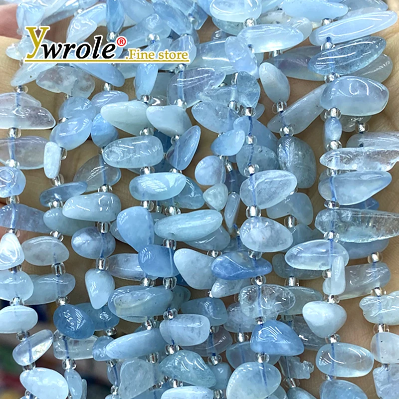 

Natural Stone Irregular Teeth Shape Raw Ore Gem Aquamarine Spacer Beads for Jewelry Making Diy Bracelet Charms Accessories