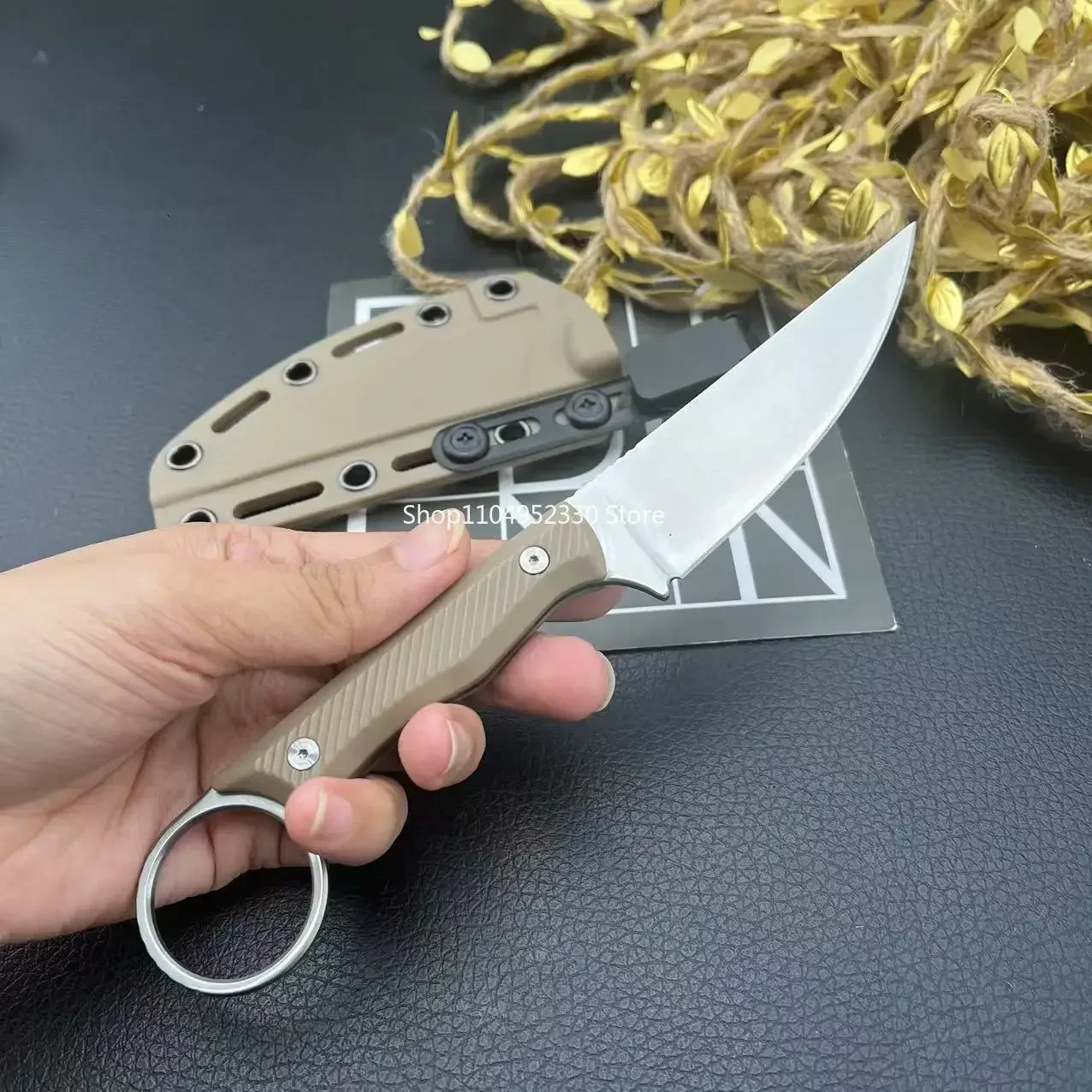 

8Cr13Mov с фиксированным лезвием, практичные ножи для самообороны, спасения в джунглях, уличные ножи, тактический карманный нож, охотничьи инструменты, ручка из нейлонового волокна