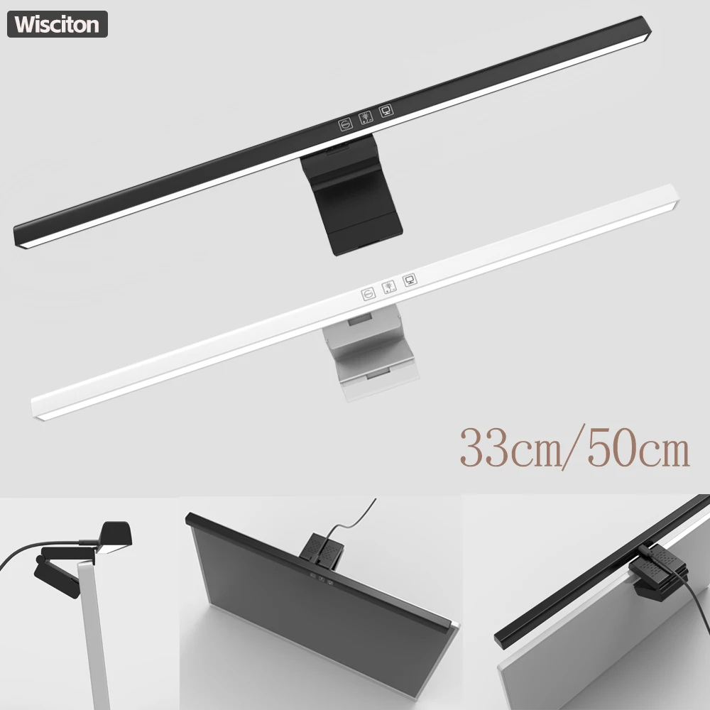 50cm monitor komputerowy listwa świetlna ekran światła wiszące bezstopniowe przyciemnianie do nauki lampka do czytania lampa stołowa monitora oświetlenie biurka