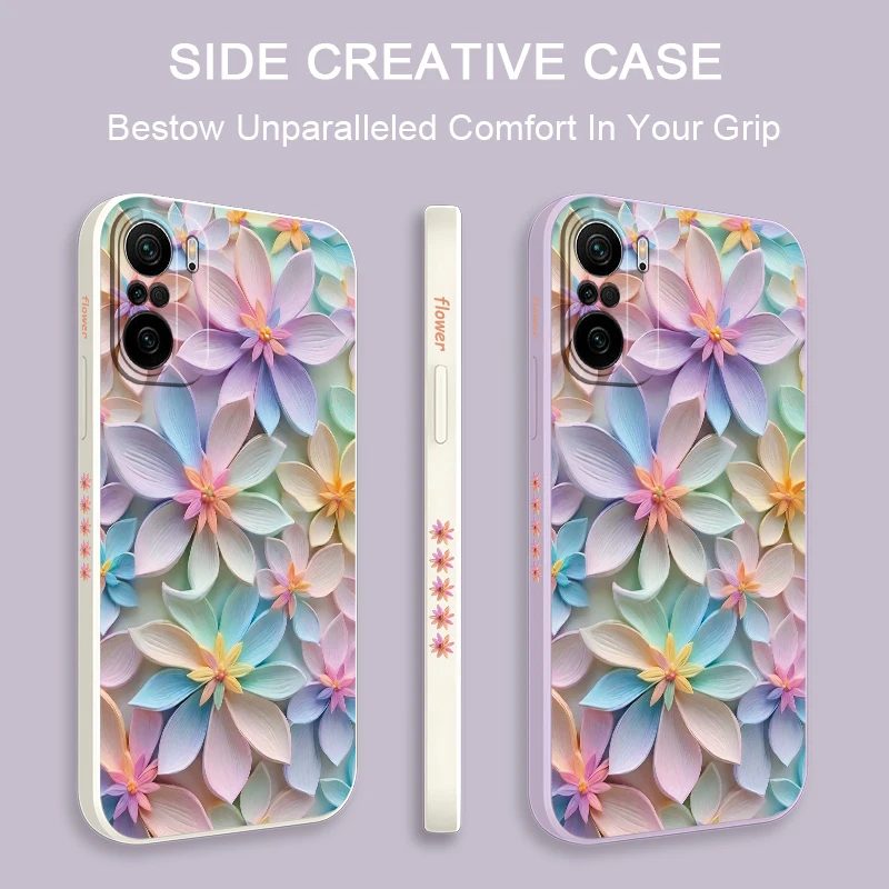 Bright Colorful Flowers Case For Xiaomi Redmi K30 K40 K60 Ultra Pro K40S K30S K30i Silicone Soft Shockproof Phone Cover Coque