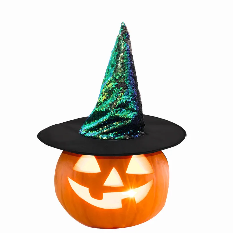 1pcs Halloween Witch Hat for Women Girls Wide Brim Foldable Party Cosplay Costume Props Accessory