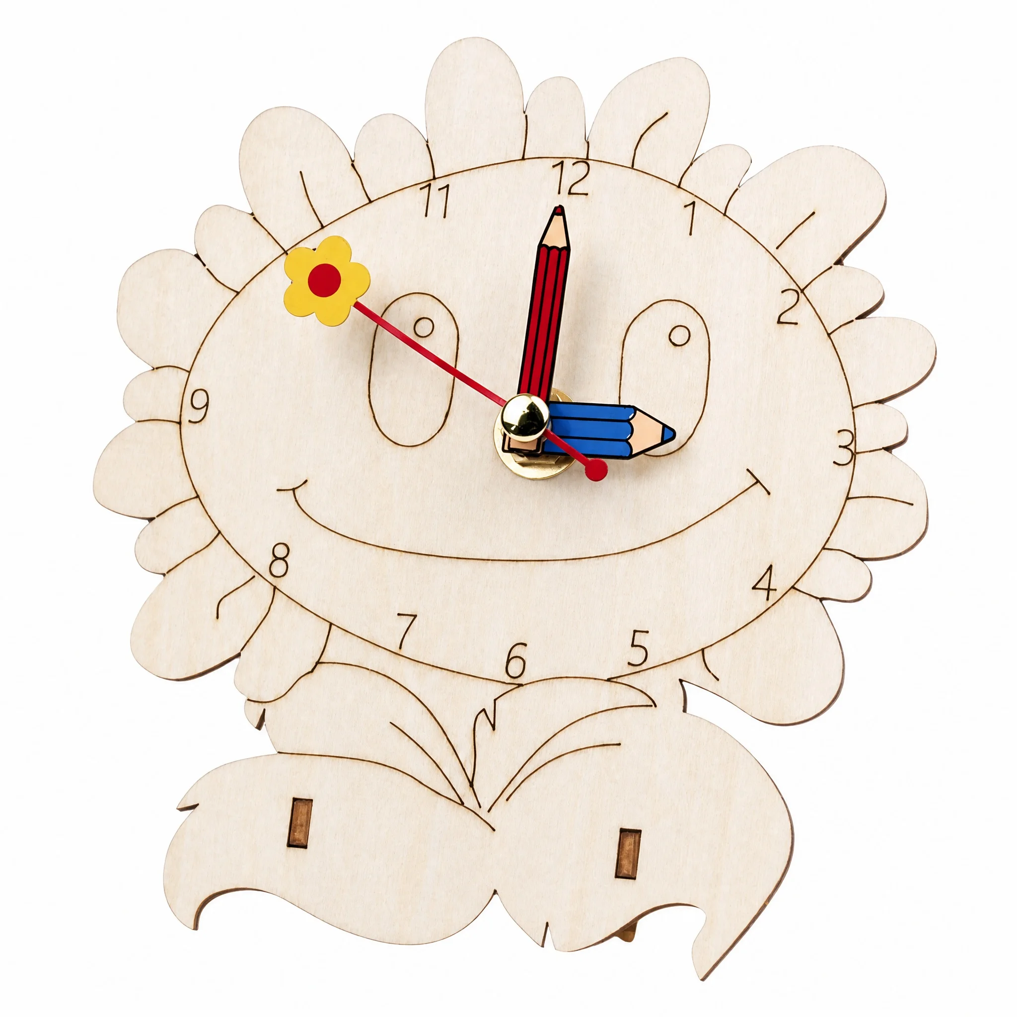 Wooden DIY Clock Model STEM Science Experiment Kit Children Educational Toy Small Invention School Project Teaching Aid Gift Fun