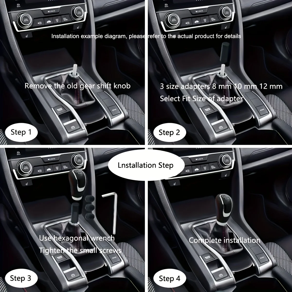 Universal 5 Speed Gear Shift Knob Shifter Lever Handle Stick PU Leather Auto Accessories For All Manual Car Factory Price
