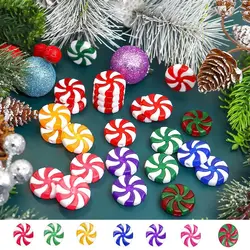 Christmas Acrylic Candy Red White Candies DIY Xmas Tree Hanging Ornaments For Wedding Party New Year Gifts Home Decor