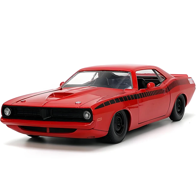 

JADA 1:24 Plymouth Barracuda 1973 Alloy Car Diecasts & Toy Vehicles Car Model Miniature Scale Model Car For Children